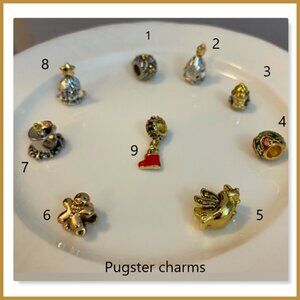 Pugster charms for snake chain bracelets (gold)